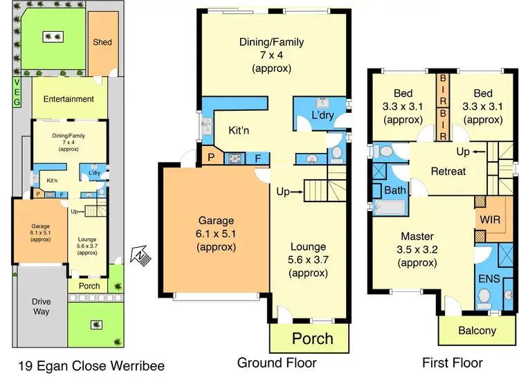 Floorplan of Homely house listing, 19 Egan Close, Werribee VIC 3030