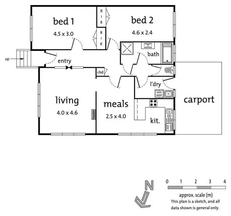 Floorplan of Homely unit listing, 1/40 Dudley Street, Mitcham VIC 3132