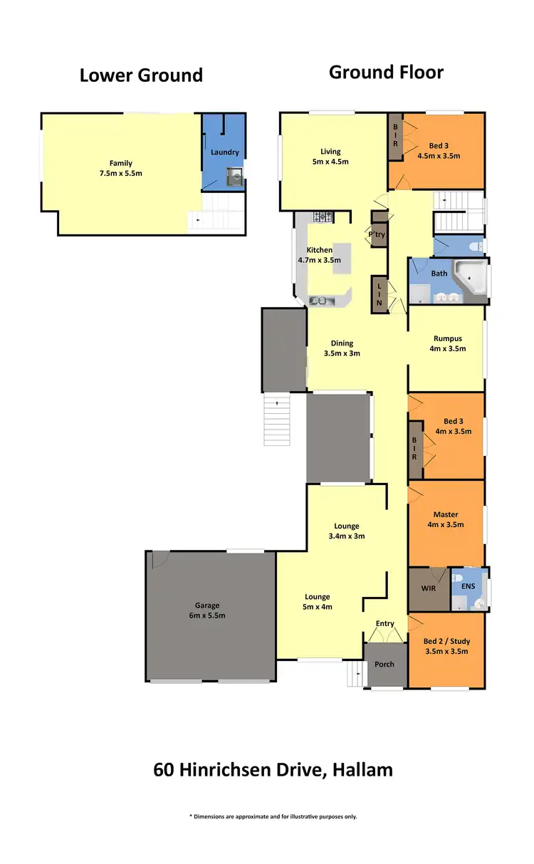 Floorplan of Homely house listing, 60 Hinrichsen Drive, Hallam VIC 3803