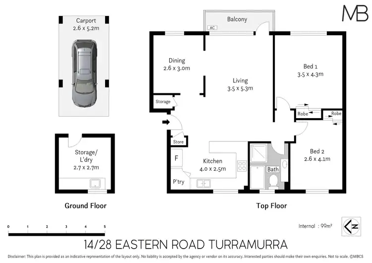 Floorplan of Homely unit listing, 14/28 Eastern Road, Turramurra NSW 2074