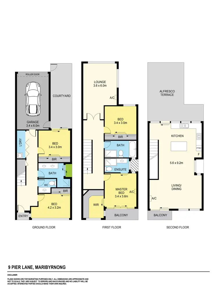 Floorplan of Homely townhouse listing, 9 Pier Lane, Maribyrnong VIC 3032