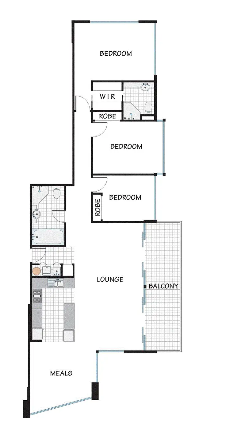 Floorplan of Homely apartment listing, 1203/341 Ascot Vale Road, Moonee Ponds VIC 3039