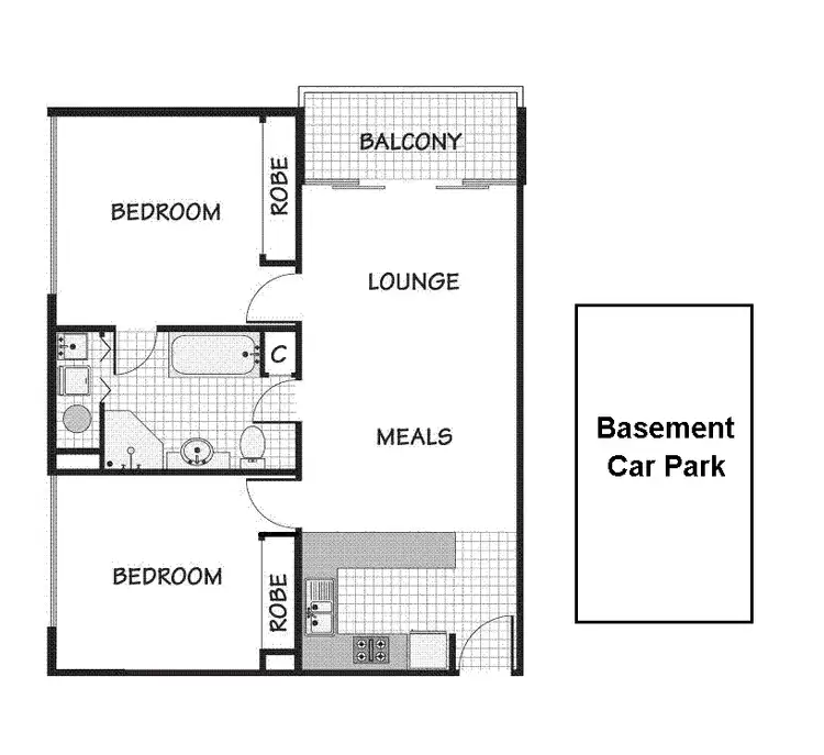 Floorplan of Homely apartment listing, 1201/341 Ascot Vale Road, Moonee Ponds VIC 3039