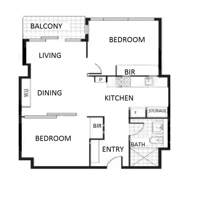 Floorplan of Homely apartment listing, 2908/639 Lonsdale Street, Melbourne VIC 3000