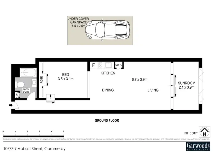 Floorplan of Homely apartment listing, 107/7-9 Abbott Street, Cammeray NSW 2062