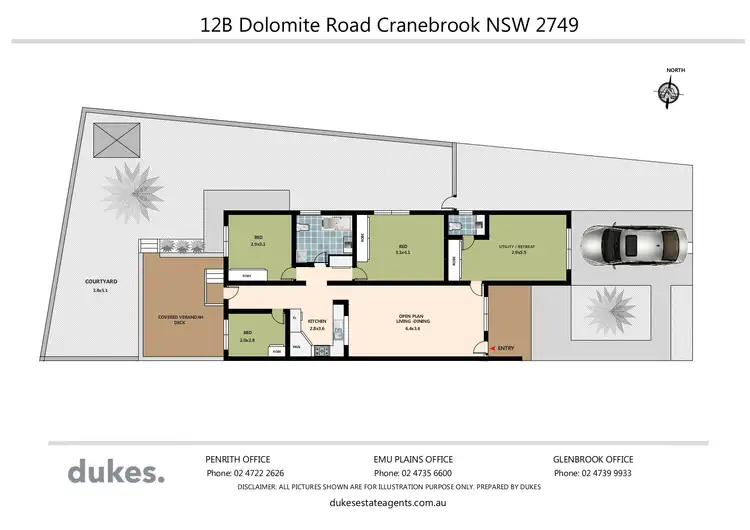 Floorplan of Homely semi-detached listing, 12B Dolomite Road, Cranebrook NSW 2749