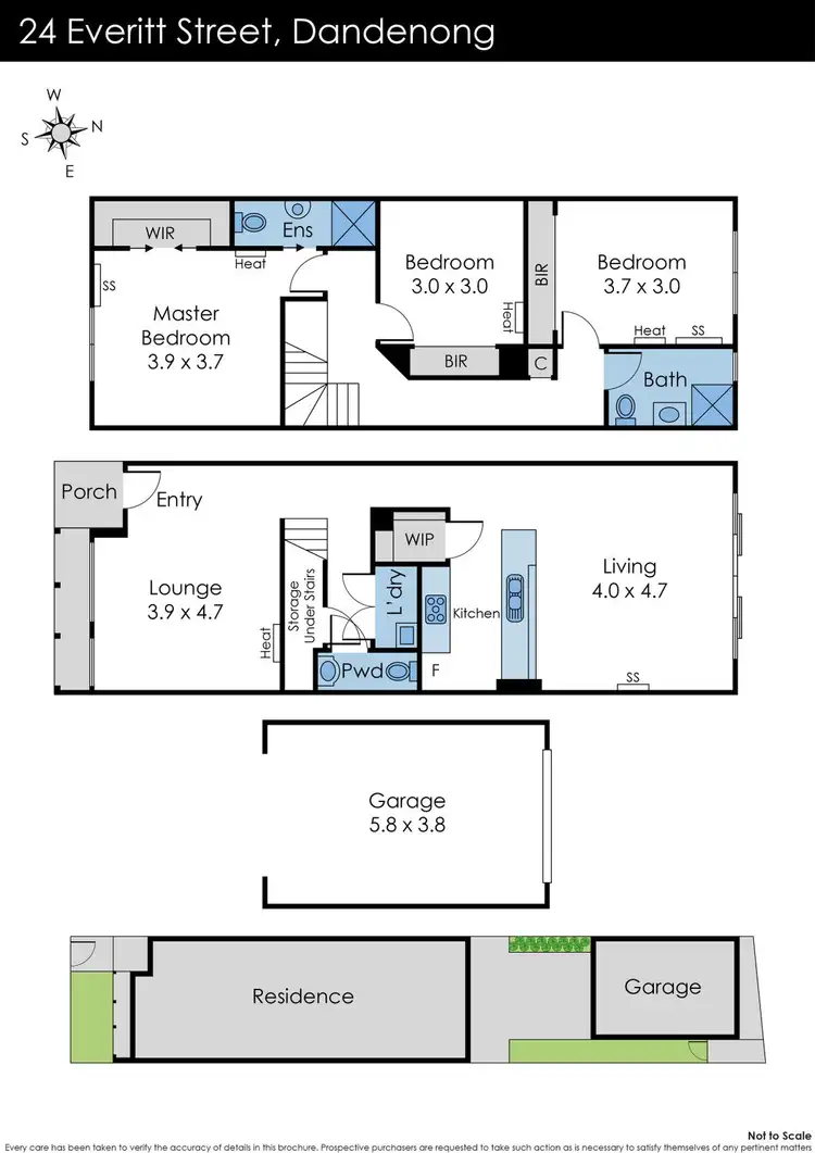 Floorplan of Homely house listing, 24 Everitt Street, Dandenong VIC 3175
