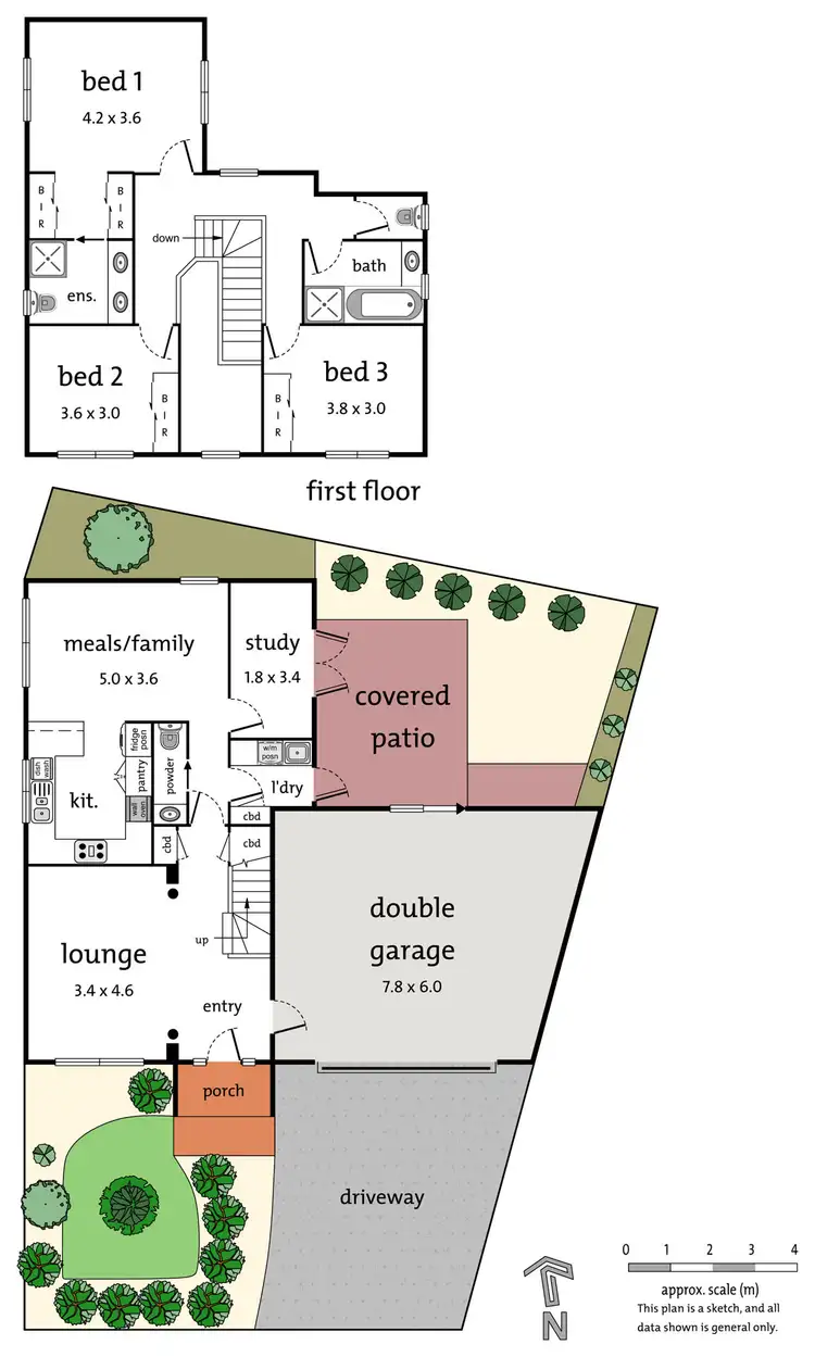 Floorplan of Homely townhouse listing, 1/51 John Street, Templestowe Lower VIC 3107