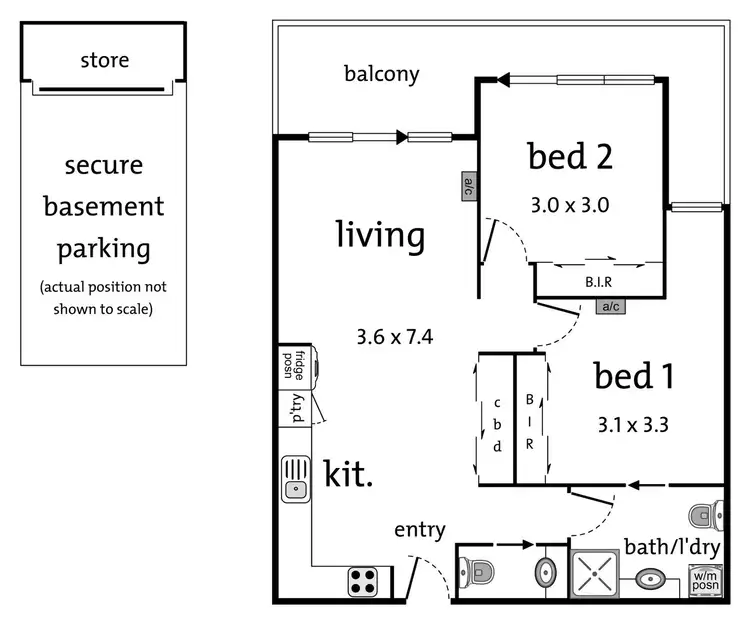 Floorplan of Homely apartment listing, 306/339-345 Mitcham Road, Mitcham VIC 3132