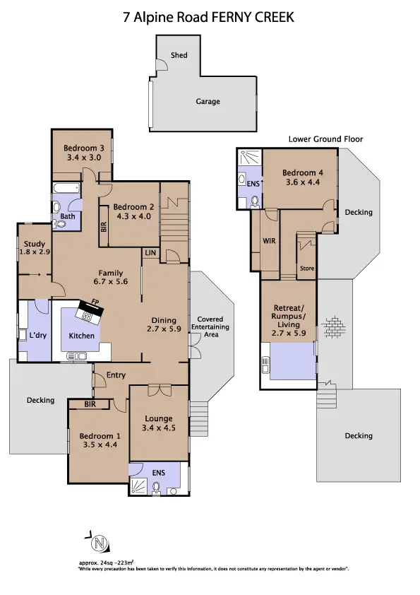 Floorplan of Homely house listing, 7 Alpine Road, Ferny Creek VIC 3786
