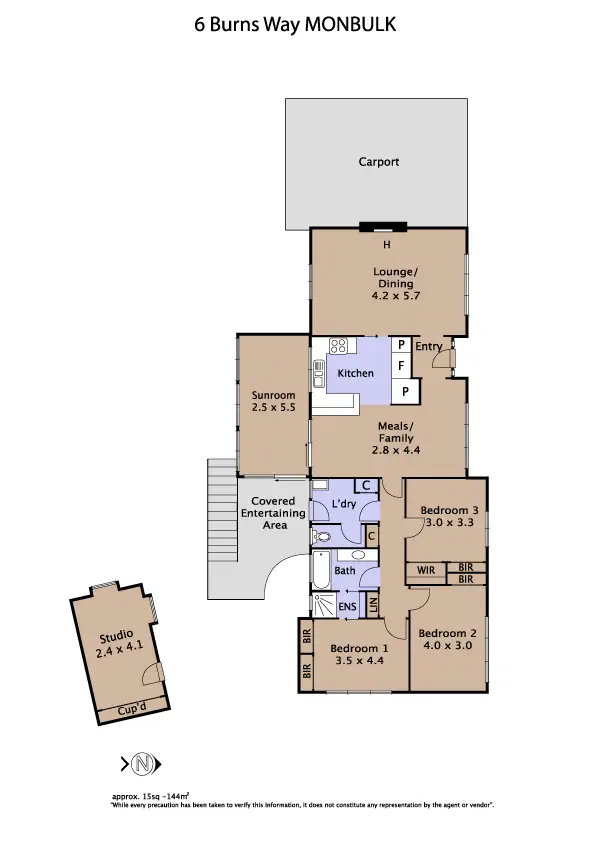 Floorplan of Homely house listing, 6 Burns Way, Monbulk VIC 3793