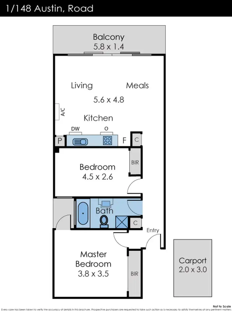 Floorplan of Homely unit listing, 1/148A Austin Road, Seaford VIC 3198