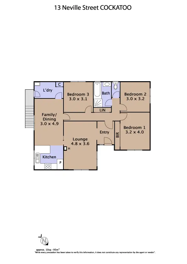 Floorplan of Homely house listing, 13 Neville Street, Cockatoo VIC 3781