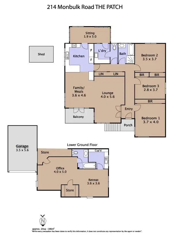 Floorplan of Homely house listing, 214 Monbulk Road, The Patch VIC 3792