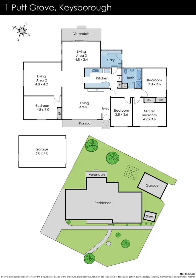 Floorplan of Homely house listing, 1 Putt Grove, Keysborough VIC 3173