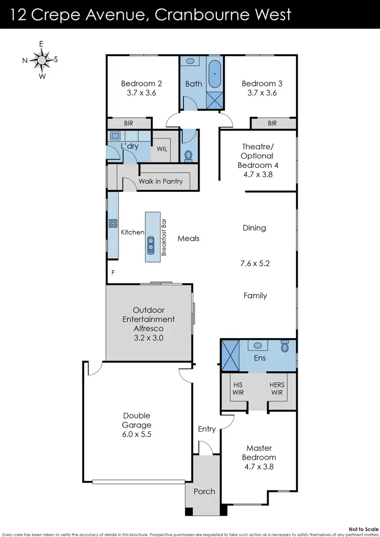Floorplan of Homely house listing, 12 Crepe Avenue, Cranbourne West VIC 3977