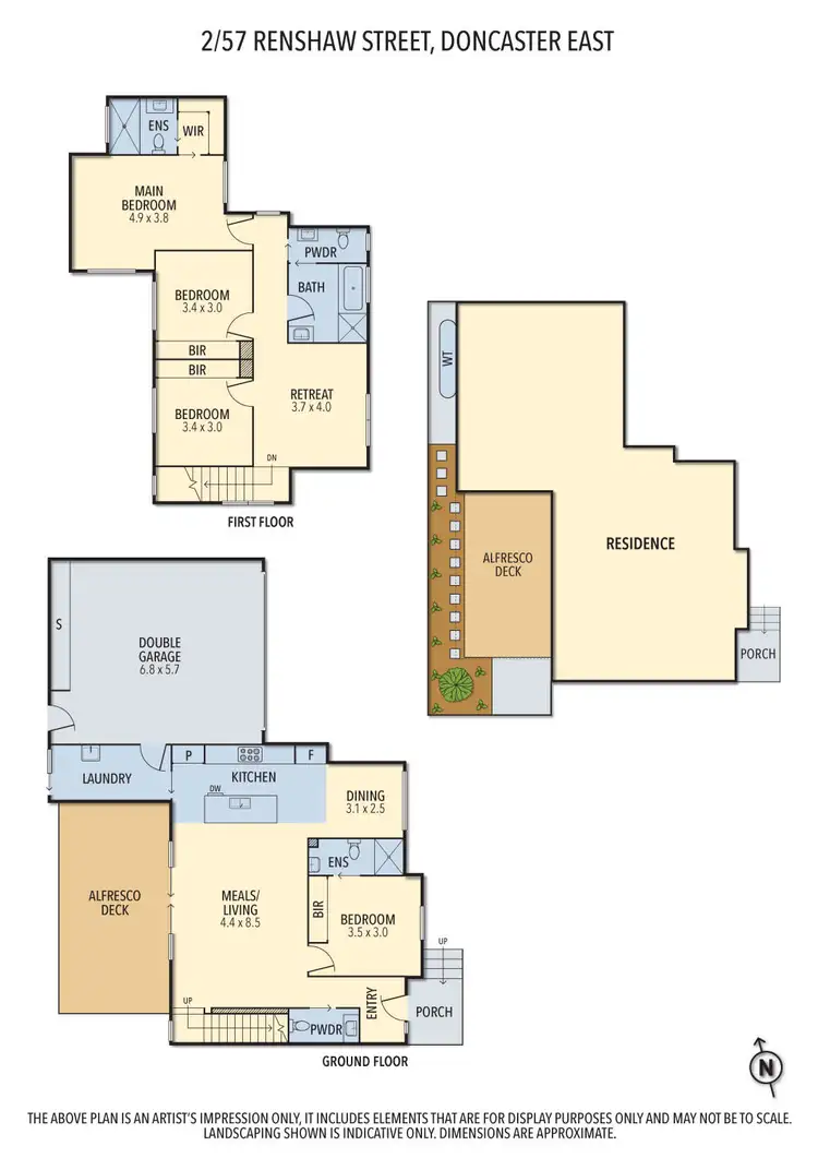 Floorplan of Homely townhouse listing, 2/57 Renshaw Street, Doncaster East VIC 3109