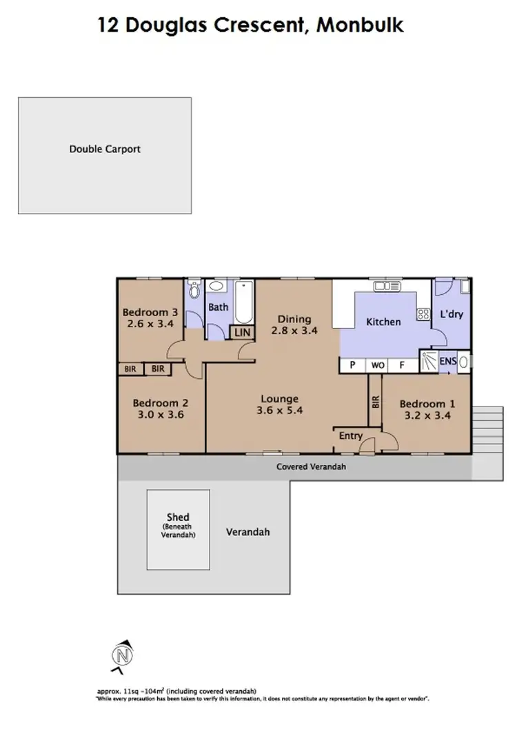 Floorplan of Homely house listing, 12 Douglas Crescent, Monbulk VIC 3793
