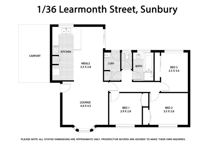 Floorplan of Homely unit listing, 1/36 Learmonth Street, Sunbury VIC 3429