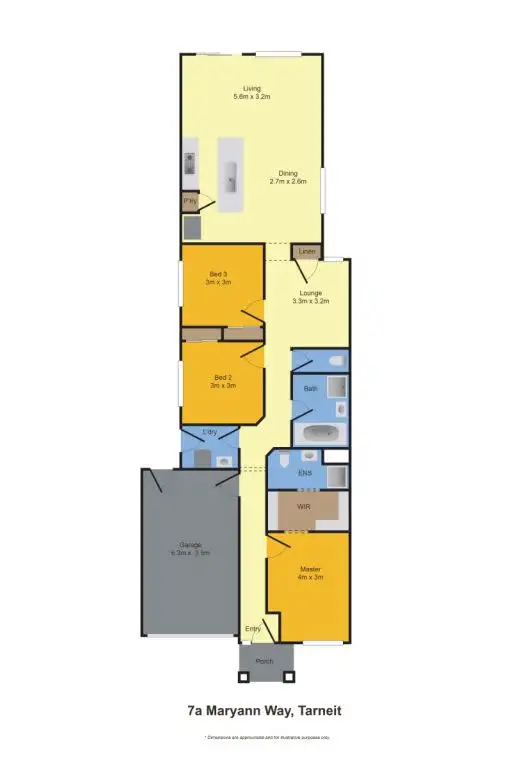 Floorplan of Homely unit listing, 7A Maryann Way, Tarneit VIC 3029