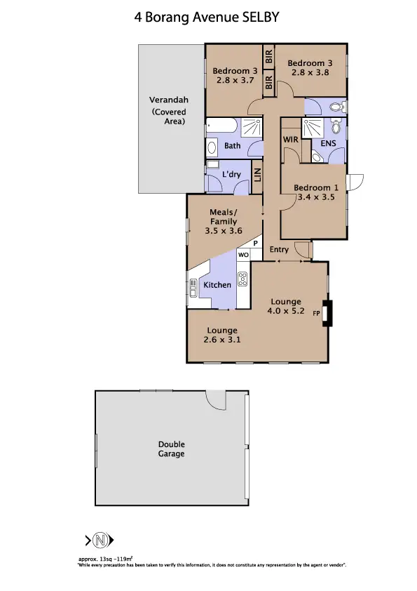 Floorplan of Homely house listing, 4 Borang Avenue, Selby VIC 3159