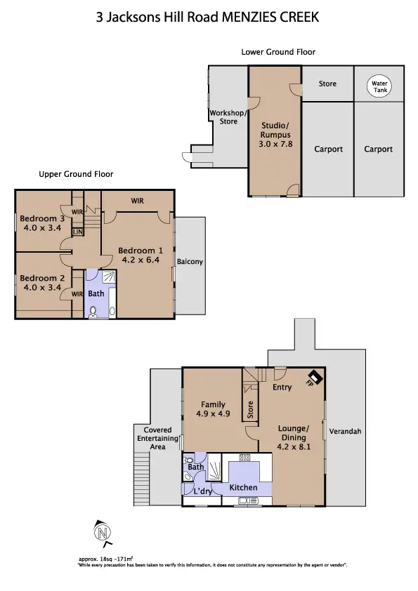 Floorplan of Homely house listing, 3 Jacksons Hill Road, Menzies Creek VIC 3159