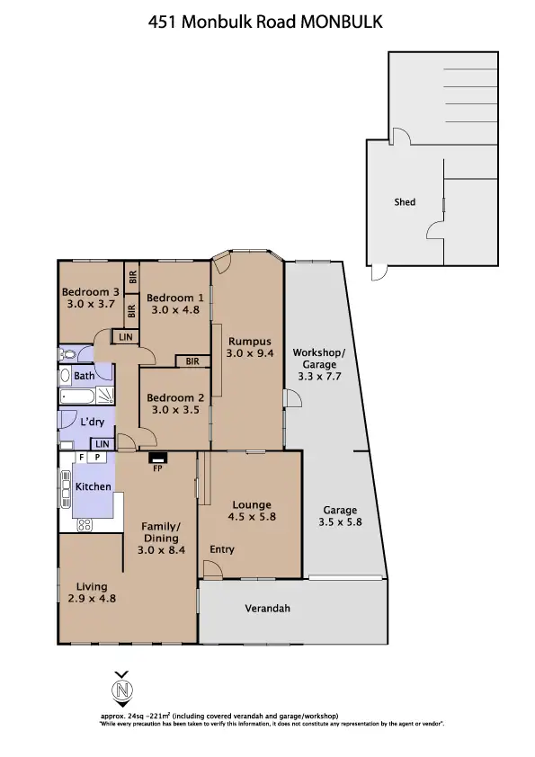 Floorplan of Homely house listing, 451 Monbulk Road, Monbulk VIC 3793