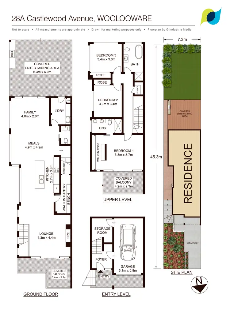 Floorplan of Homely semi-detached listing, 28A Castlewood Avenue, Woolooware NSW 2230