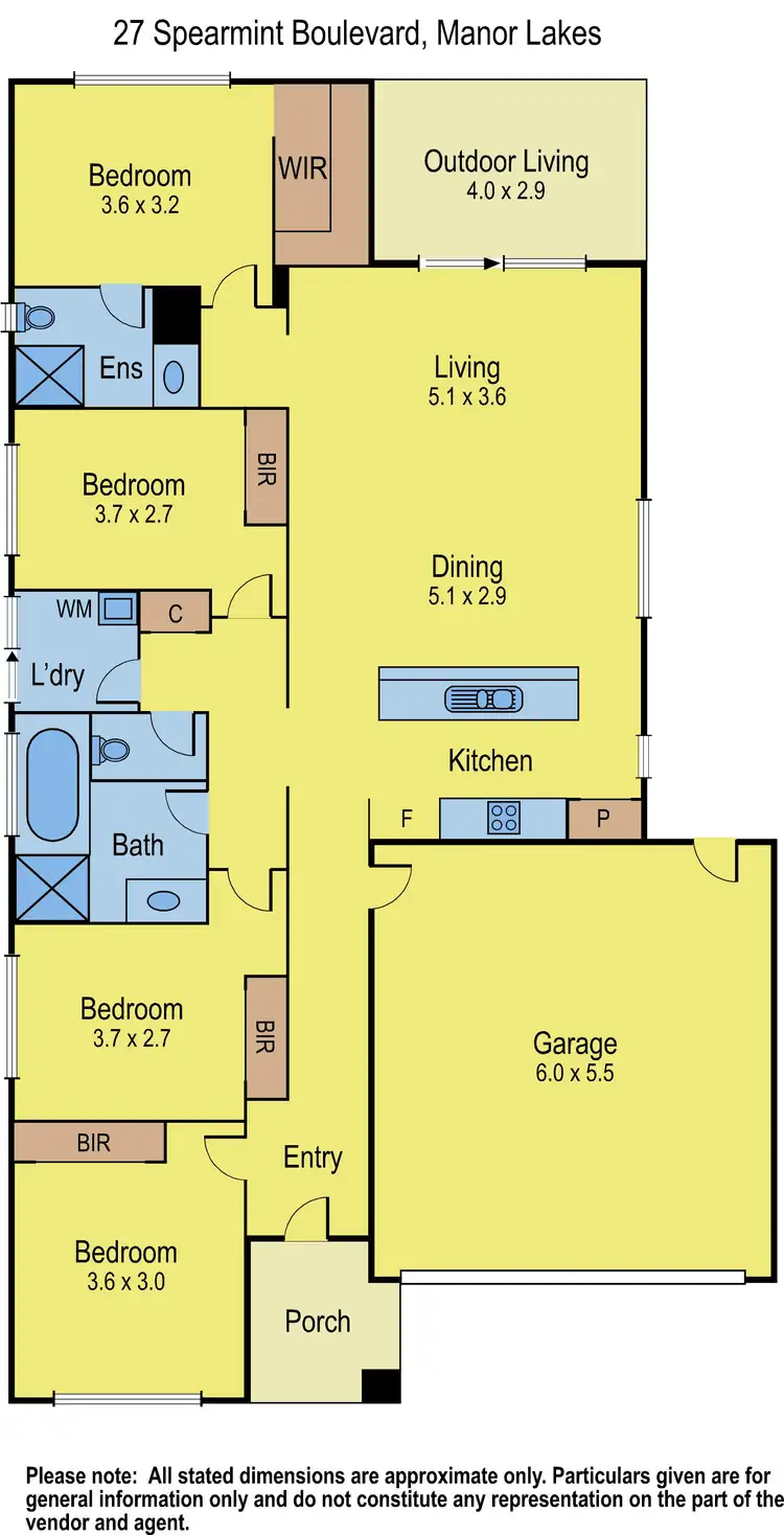 Floorplan of Homely house listing, 27 Spearmint Boulevard, Manor Lakes VIC 3024