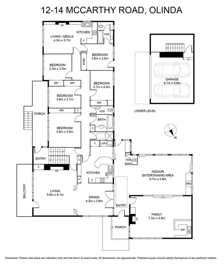 Floorplan of Homely house listing, 12-14 McCarthy Road, Olinda VIC 3788