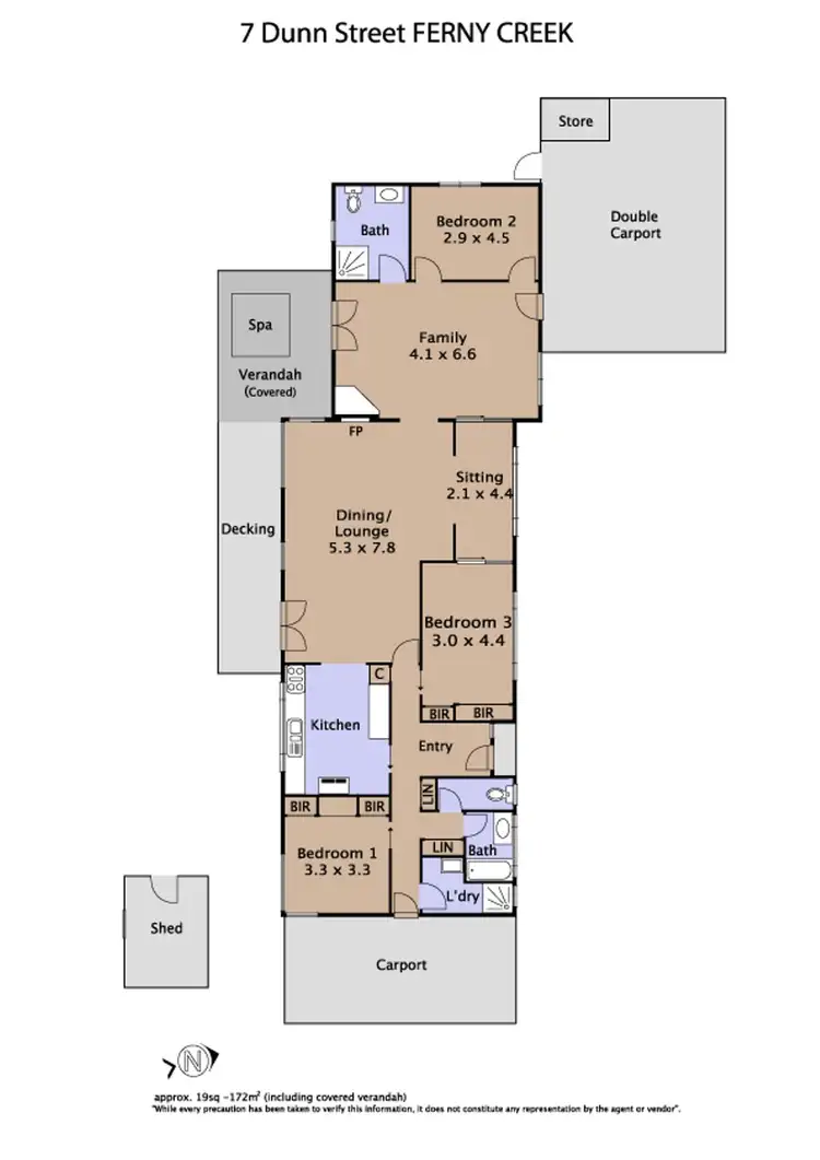 Floorplan of Homely house listing, 7 Dunn Avenue, Ferny Creek VIC 3786