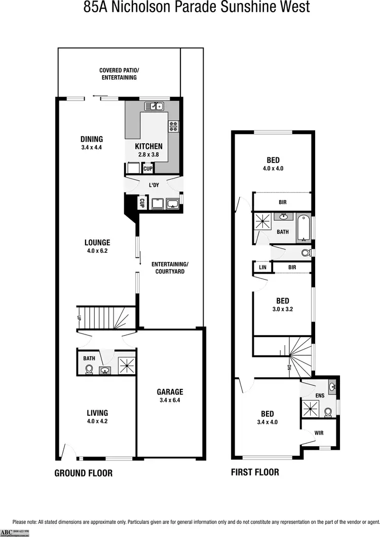 Floorplan of Homely townhouse listing, 85A Nicholson Parade, Sunshine West VIC 3020