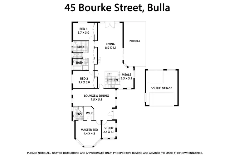 Floorplan of Homely house listing, 45 Bourke Street, Bulla VIC 3428