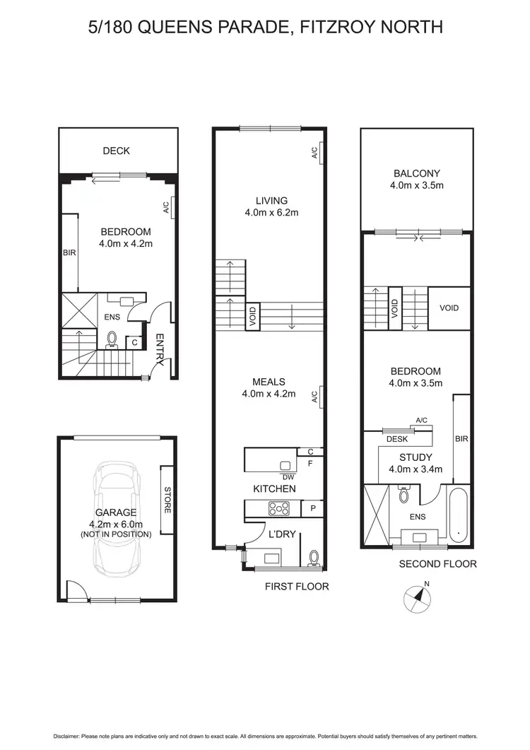 Floorplan of Homely townhouse listing, 5/180 Queens Parade, Fitzroy North VIC 3068