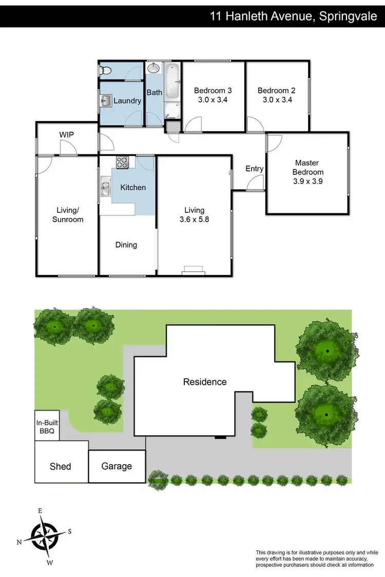 Floorplan of Homely house listing, 11 Hanleth Avenue, Springvale VIC 3171