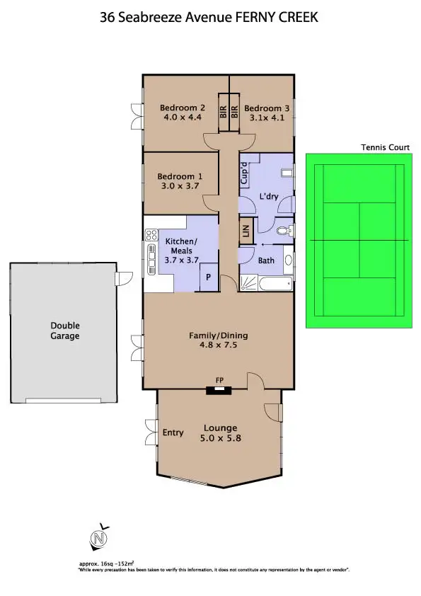 Floorplan of Homely house listing, 36 Seabreeze Avenue, Ferny Creek VIC 3786