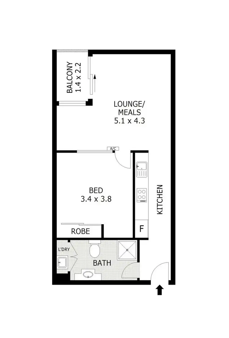 Floorplan of Homely apartment listing, 604/179 Boundary Road, North Melbourne VIC 3051