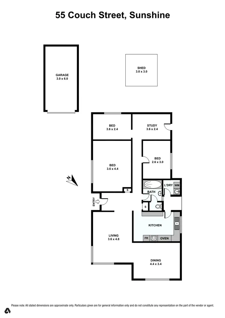 Floorplan of Homely house listing, 55 Couch Street, Sunshine VIC 3020