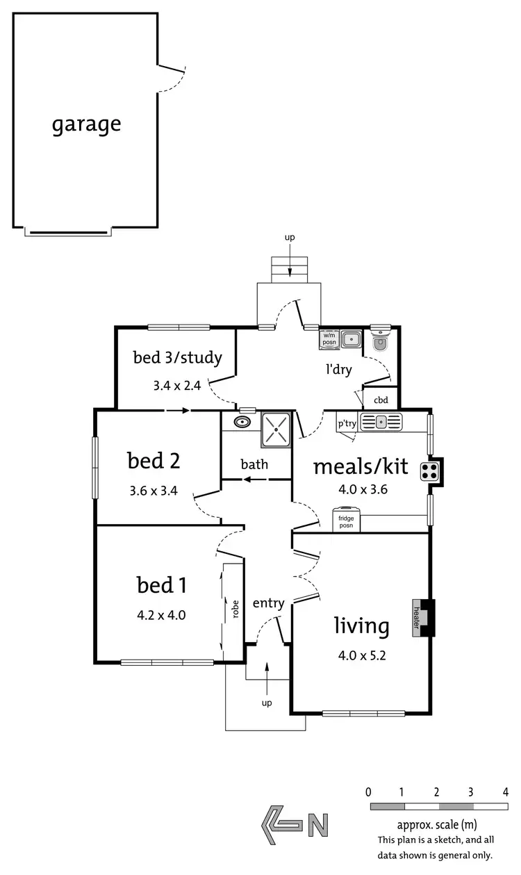 Floorplan of Homely house listing, 1 Brian Street, Mitcham VIC 3132