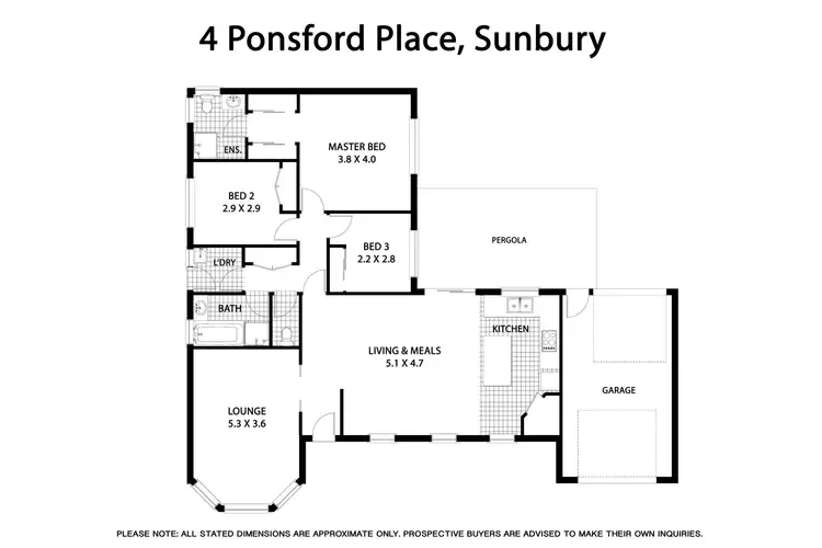Floorplan of Homely house listing, 4 Ponsford Place, Sunbury VIC 3429