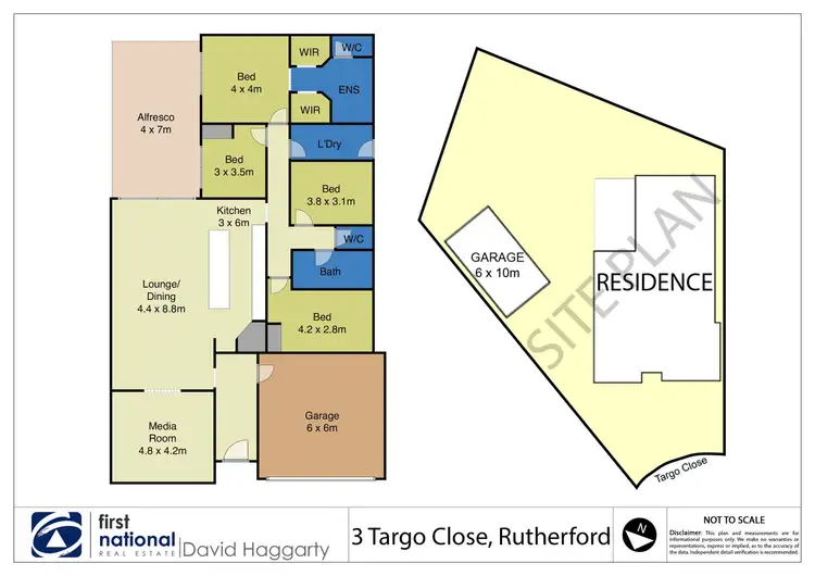 Floorplan of Homely house listing, 3 Targo Close, Rutherford NSW 2320