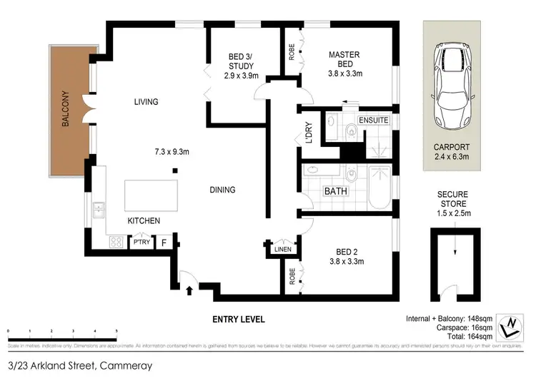 Floorplan of Homely apartment listing, 3/23 Arkland Street, Cammeray NSW 2062