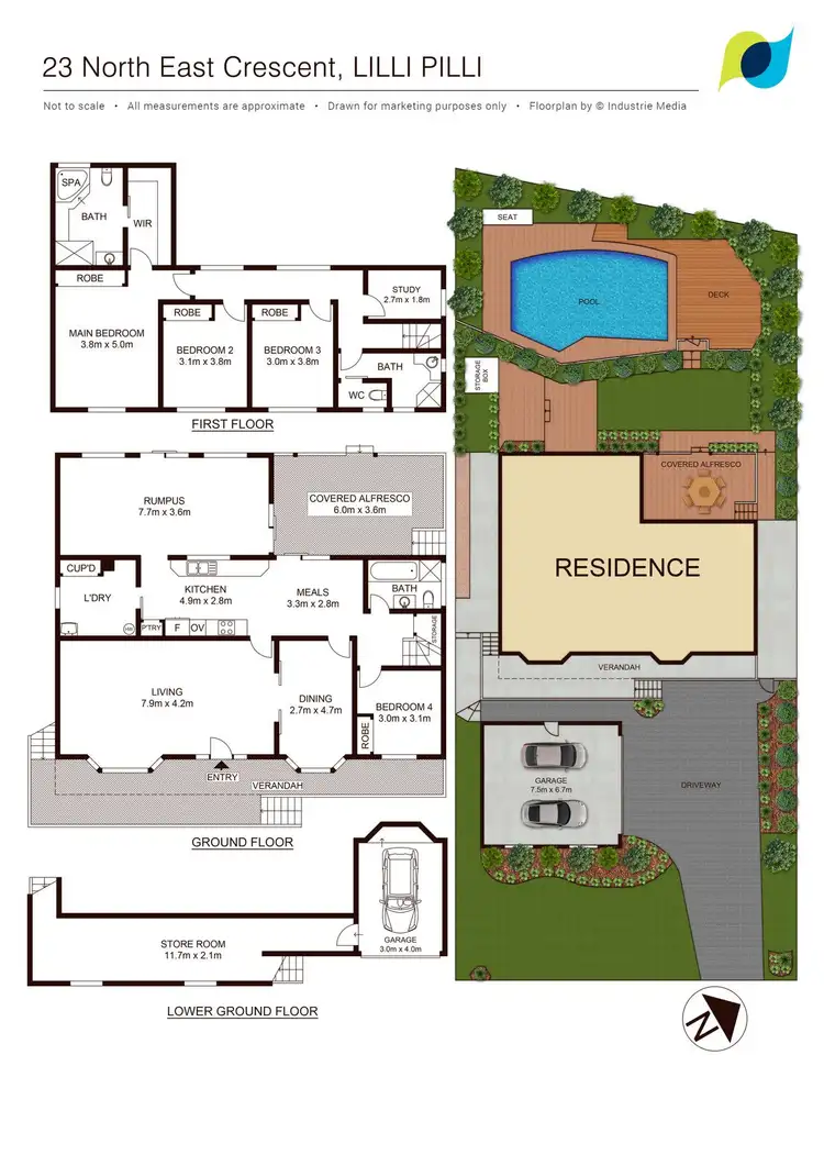 Floorplan of Homely house listing, 23 North East Crescent, Lilli Pilli NSW 2229