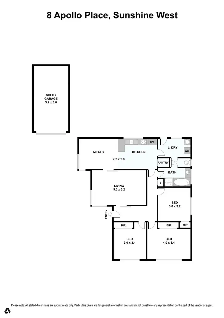 Floorplan of Homely house listing, 8 Apollo Place, Sunshine West VIC 3020
