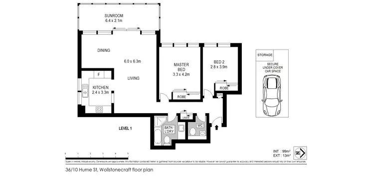 Floorplan of Homely apartment listing, 36/10 Hume Street, Wollstonecraft NSW 2065