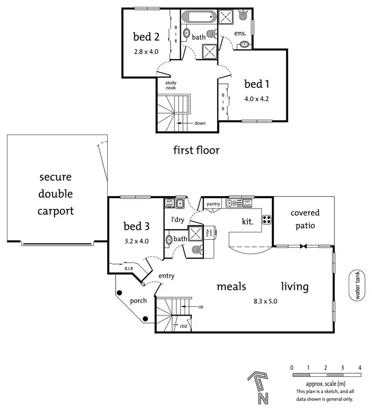 Floorplan of Homely townhouse listing, 3/9 Myrtle Street, Bayswater VIC 3153