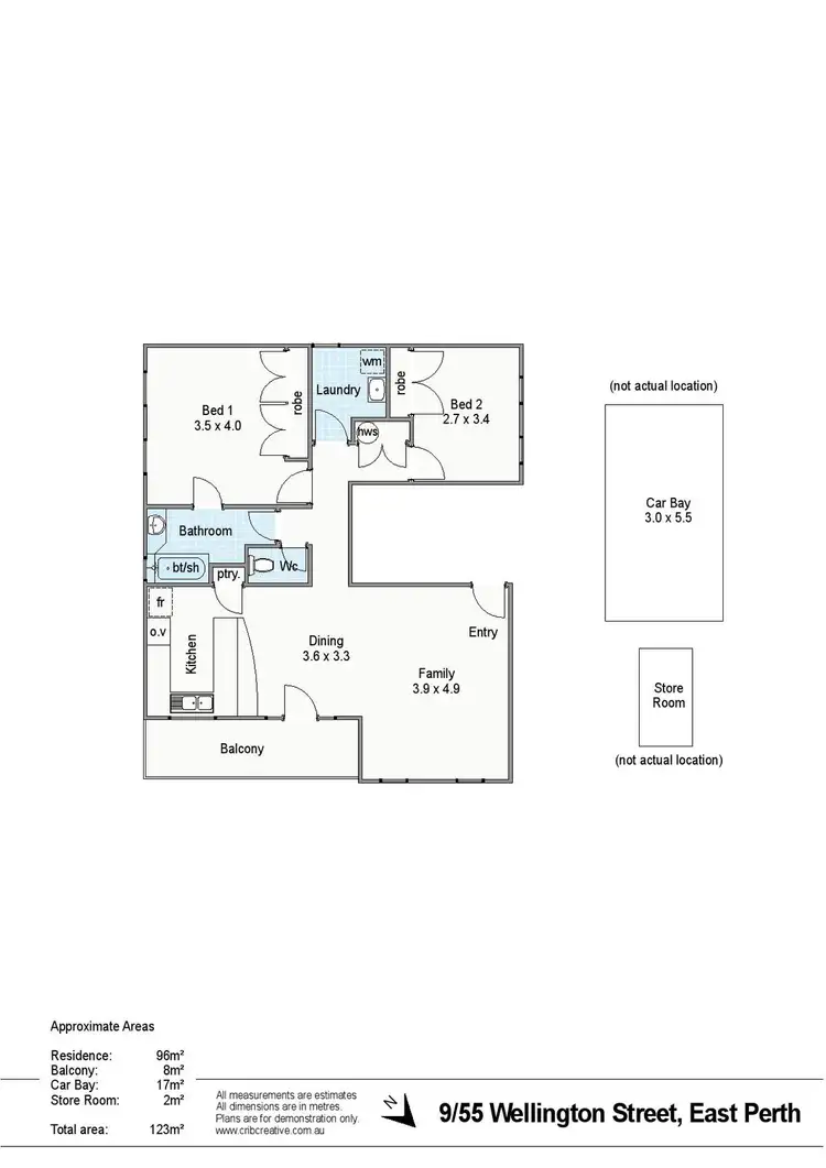 Floorplan of Homely apartment listing, 9/55 Wellington Street, East Perth WA 6004