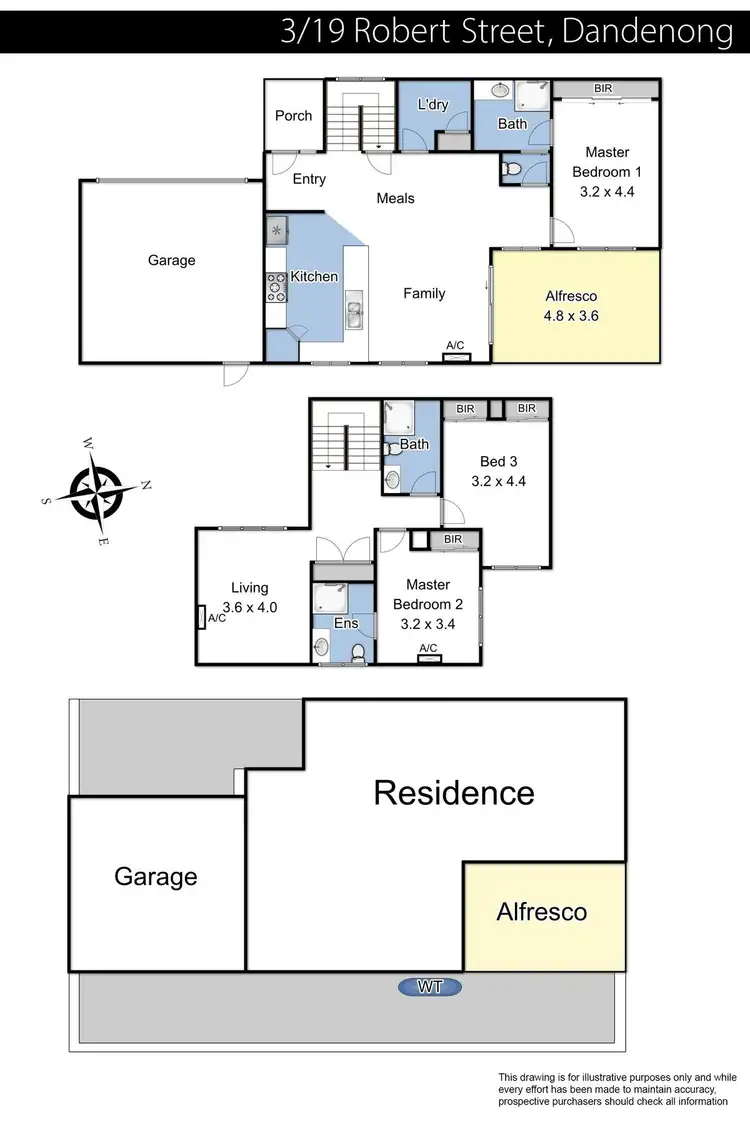 Floorplan of Homely townhouse listing, 3/19 Robert Street, Dandenong VIC 3175