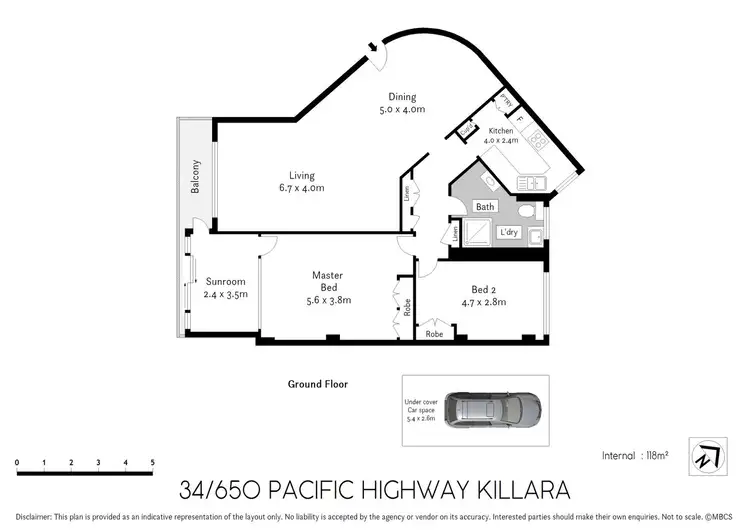 Floorplan of Homely unit listing, 34/650 Pacific Highway, Killara NSW 2071
