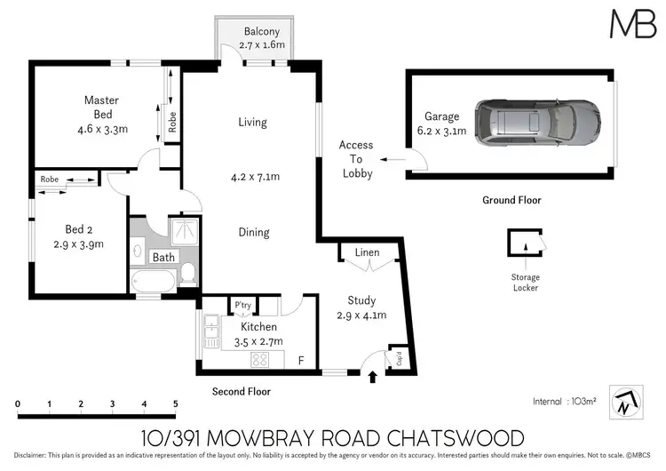 Floorplan of Homely unit listing, 10/391 Mowbray Road, Chatswood NSW 2067